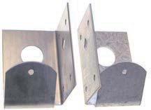 ARRIS RAIL SUPPORT BRACKETS - BOLT ON TYPE (HANDED) - Pre-Galv'd - 25 Each - NO.