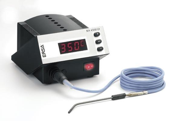 To enhance solder quality as well as to reduce oxide formation, and for energy-saving reasons, we recommend the RA 4500 D temperature regulator together with one of the temperature sensors mentioned