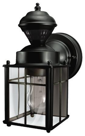 Black Cornerstone Lantern With Clear Seeded