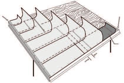Protrusions such as roof vents, eaves, and angular parts where the roof and wall intersect must be plastered around precisely and smoothly to facilitate the application of the asphalt shingles and