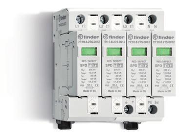 SRIS SRIS SPD Type 1+2 Surge arrester range with high performance Low U p - three phase system Surge arrester suitable for 230/400 V system applications to prevent overvoltage effects caused by