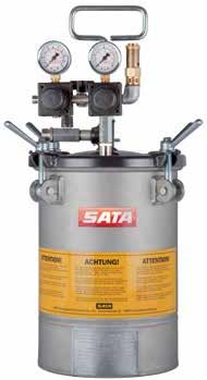 of the tank, plate SATA Paint Pressure Tanks Your benefits Self contained systems Pulsation free, even material supply