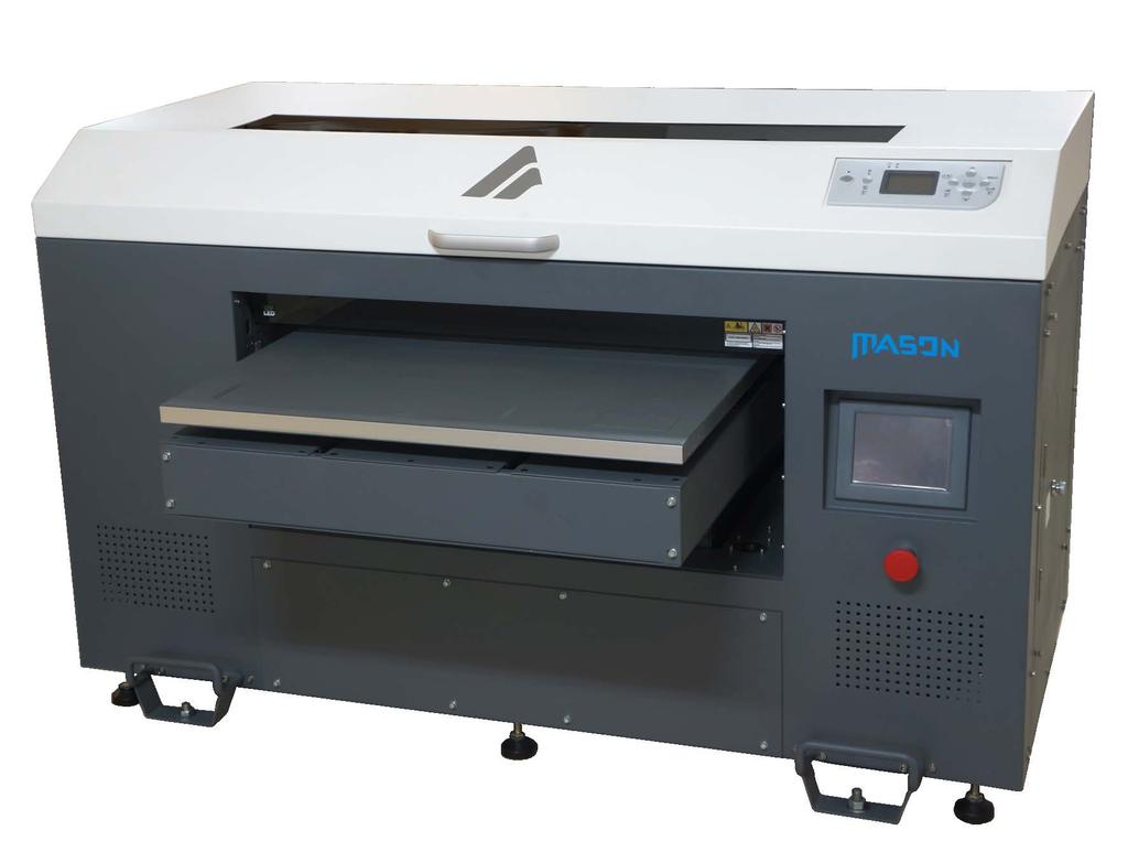 NEW GENERATION OF AZON WIDE FORMAT UV LED MACHINES AZON MASON Upgraded color LCD touch display with more exclusive features Optional vacuum table DESIGNED TO MEET THE DEMANDS OF HIGH VOLUME