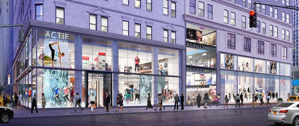 corner more attention Size Ground Floor: 10,472 SF mezzanine level: 6,502 SF Second Floor: 11,482 SF Lower Level: 13,039 SF Total: 41,495 SF Frontage 95 on Fifth Avenue 110 on East 44th Street
