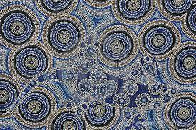 Using coloured dots aligned with regular rythm You can obtain decorative effects, like this aboriginal Painting.