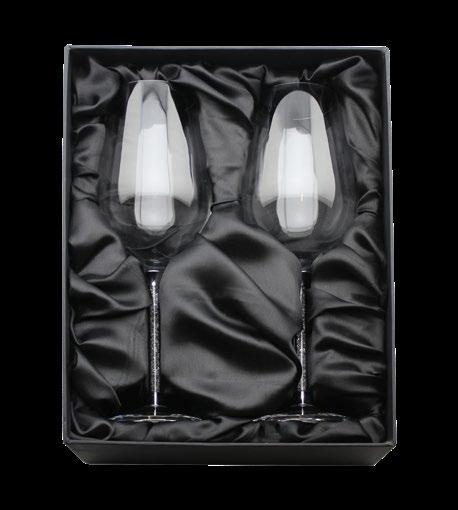Crystal-Filled Stem Set of 2 with Gift