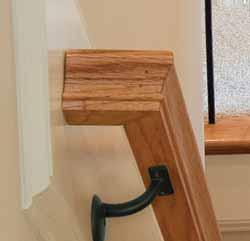 INSTALLATION 6 ATTACHING HANDRAIL SYSTEMS TO WALL FOR POST -TO-POST AND OVER-THE-POST RAIL SYSTEMS. WOOD ~ LNL 1. Attach rosette or half newel directly to handrail through the back of rosette (A) 2.