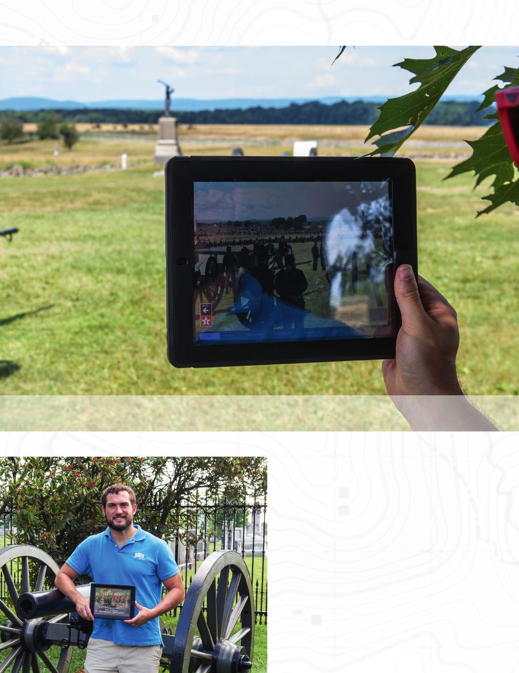 Using augmented reality, InSite creator Nick Wiley (below) is giving tourists a new view of the battle.