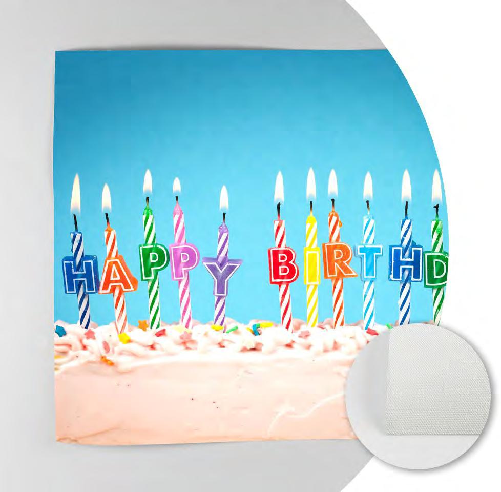 C A N VA S P O S T E R Great for birthdays, graduation, or special events Printed on premium quality, artist-gradecanvas Ready to frame Rolls up for easystorage