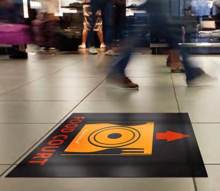 FFloor Graphics Product Features Perfect for stores and other walkways Removable adhesive bonds well to non-porous flooring, cement and concrete flooring Easy to install and remove, leaving little or