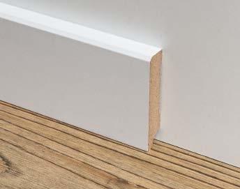 skirtings RF, MDF white, chamfered, suitable for painting or varnishing 18 80