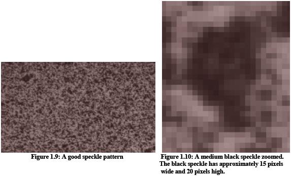1.5 Speckle Pattern The specimen surface to be studied must have a random dot pattern [Limess, 2008].