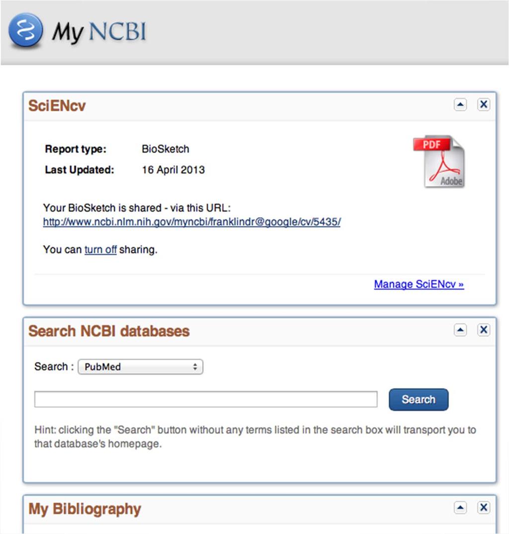 My NCBI