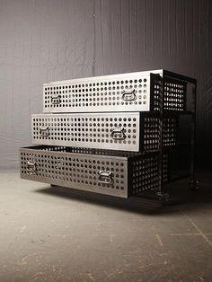 Can be crafted from wood, metal, dresser/chest of drawers, repurposed materials like