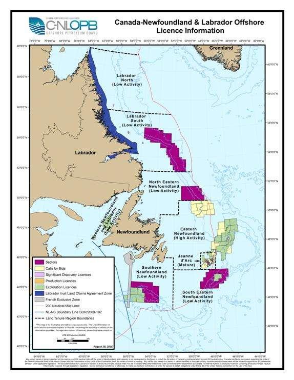 Canada-Newfoundland and Labrador Offshore Area 29 Exploration Licences (ELs) 56 Significant Discovery Licences (SDLs) 11 Production Licences (PLs) Increased activity beyond
