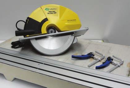 Ideal for straight cutting of sandwich panels and sheets, guide rail and clamping system provides secure and jam-free