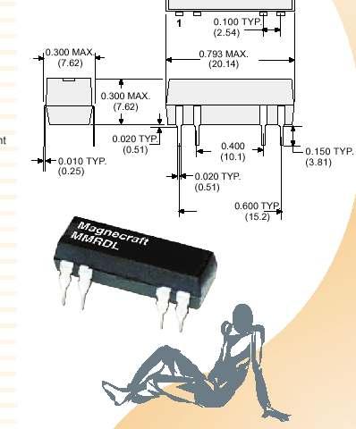 5.4 Logic actuators Reed Relay Switch Element Reed relays are close to the reed switches.