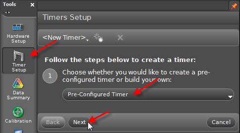 Create a timer and configure automatic