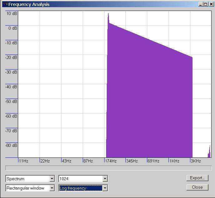 Or, for demonstrations, a real-time analyzer such as WavPrism may be started while Audacity is playing the chirp. Set the sampling frequencies of both input and output to be the same.