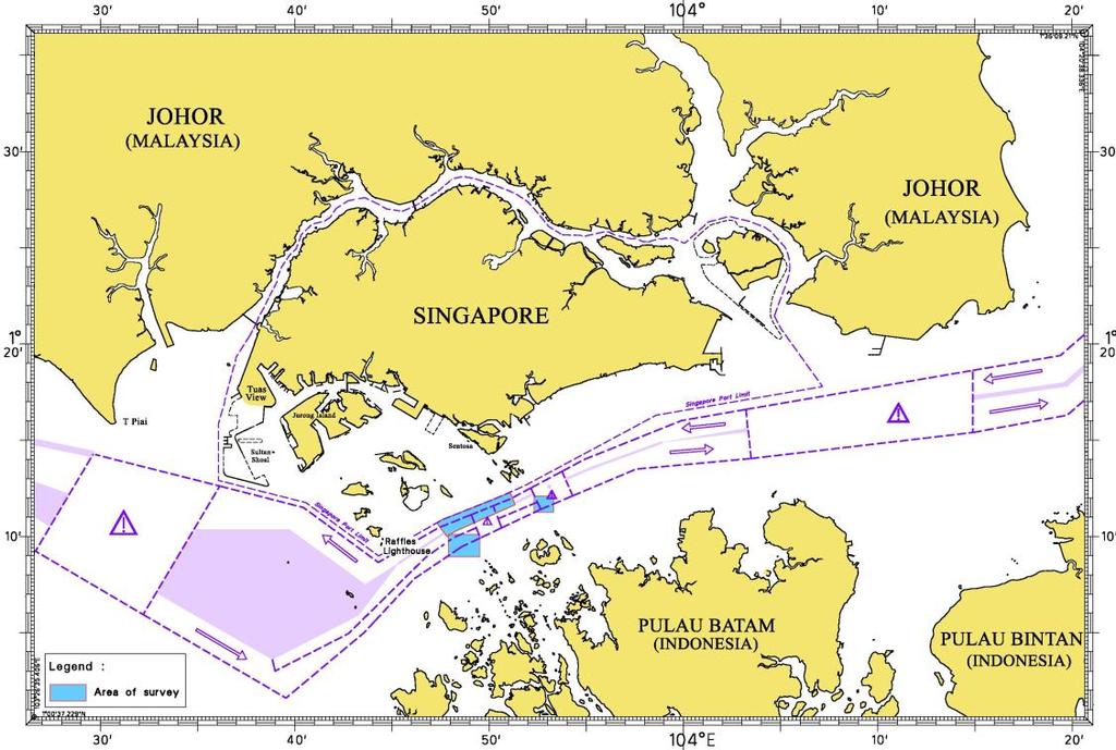 During discussion with the littoral States, an additional area in Singapore waters was identified,