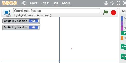 Title the project Coordinate System and return to the project page. This is one way to draw the coordinate lines.