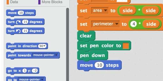 Go to the Pen section and attach clear, set pen color to, and pen down code blocks to the