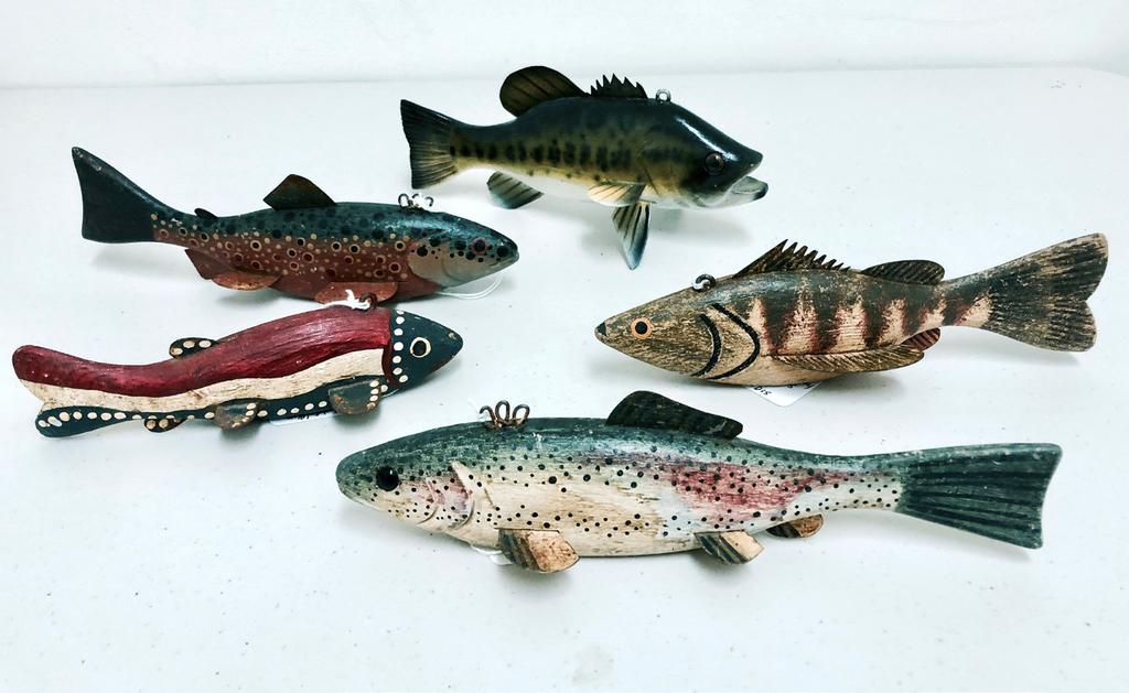 A large selection of ice fishing decoys will be on display in the booth.