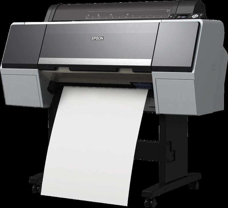 Cut Sheet Media Handling Epson SureColor P-Series Unique Epson Designed Angled Media Path - Simple and accurate loading of cut sheet media from Letter up to 24 or 44 wide - Allows for a