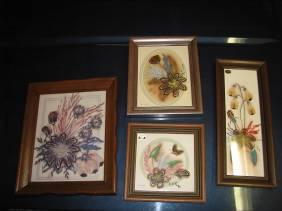 3 Keifert Feather Pictures & 1 Prokop Feather Print Lots of Books