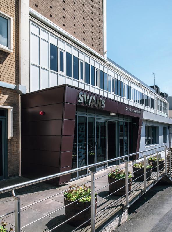 08 SWANS CENTRE FOR INNOVATION Swans Centre for Innovation is a modern office building on Swans Offshore Energy Park which is home to a range of offshore energy, subsea and marine businesses, from