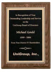 Airflyte Premium Series PLAQUE BOARDS WITH WALNUT STAIN AND HEAVY LACQUER