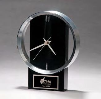 00 LASER ENGRAVABLE ALUMINUM PLATE Glass Clock with World Dial on Black