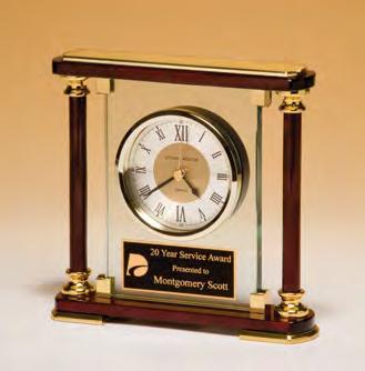 Mantle Clock with Chrome Plated Posts and Silver Aluminum Accents BC879 8.5 x 10.