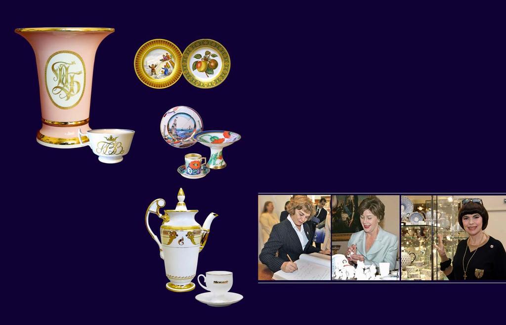 You may want a dinner service painted with your family crest, or decorated with an image of your choice.
