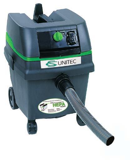 Dust Collection Vacuums with HEPA Filtration CS Unitec s dust extraction vacuums offer strong 130 CFM air flow and an electromagnetic pulse filter cleaning system to maximize vacuum power and dust