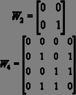 3 The results for various Bc and N are shown in the table 1. Walsh codes are orthogonal, which means that the dot product of any two rows is zero.
