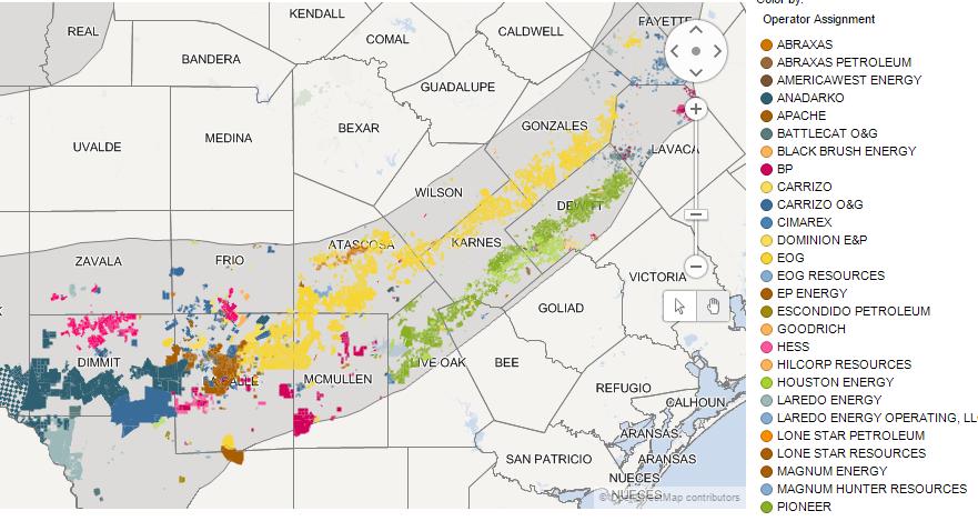 Map Gross Acreage Positions w/ Assignments Copyright 2015, Drilling Info, Inc.