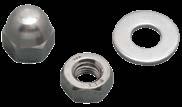 Acorn Nut Set - C0308-UF07-2 Designed for use with HandiSwage Studs. This set is perfect for cable railing systems where through post hardware is desired for minimal obstruction.