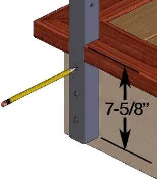 Corners require two (2) posts. Make sure that the post holes for the cable are running parallel with the long side of the plate on both sides (See Figure K).