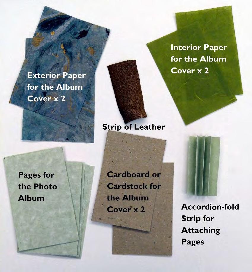 Instructions: Select your various papers for your exterior papers, interior papers, and album pages.