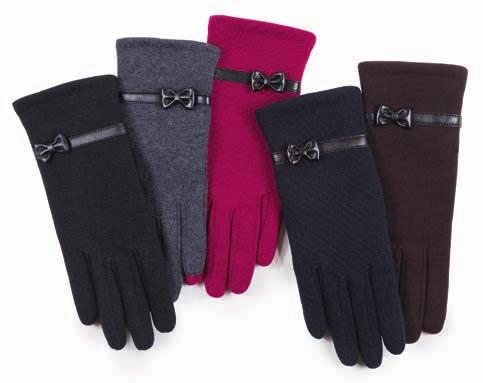 82068 Classic Bow Detail Glove Thermal fabric for comfort and warmth.