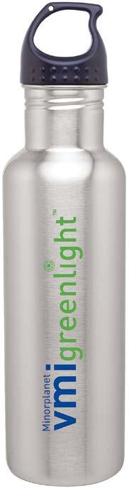 99 AWG price / 72 = $4.99 24 Oz. Stainless steel water bottle with threaded lid.