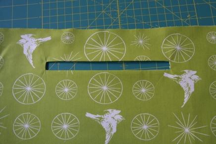 Sew along your line through both layers, using a very short stitch around the corners.