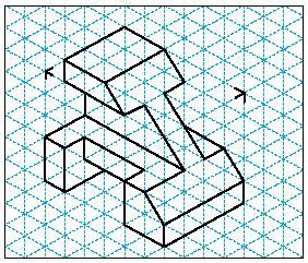 Isometric to Multi-view with Auxiliary View (20 marks) For the isometric drawing below, draw