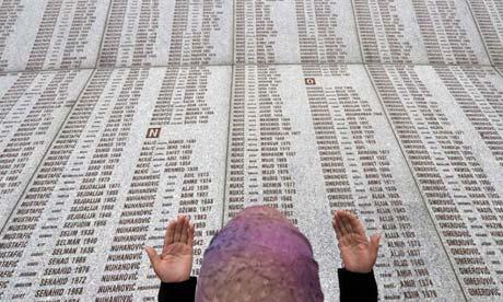This is the most powerful reason to record war deaths. Above is the memorial wall of the names of the people killed at Srebrenica.
