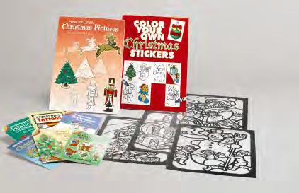 4 stained glass coloring sheets How to Draw Christmas Pictures Santa, a snowman, and 28 other holiday favorites Crayons 8 1/2 x