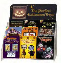 HALLOWEEN BESTSELLERS The selection of bestselling titles below comes packed in the FREE attention-getting display shown at right. Or, choose your own assortment of Little Activity books.