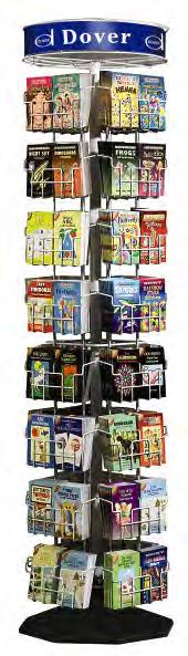 Dover Display Solutions TM Distinctive, eye-catching headers included Books come in pre-picked or pick-your-own assortments 50% Discount on books plus FREE Display Little Activity Wire Floor Display