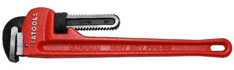 Heavy Duty Pipe Wrench High-tensile ductile iron handle and hardened tool-steel parts. Designed to withstand heavy demands. Easy-spin adjusting nut is heat-treated for durability.
