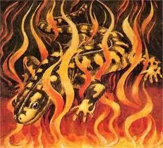 Notes: Salamander: a mythical lizard-like creature said